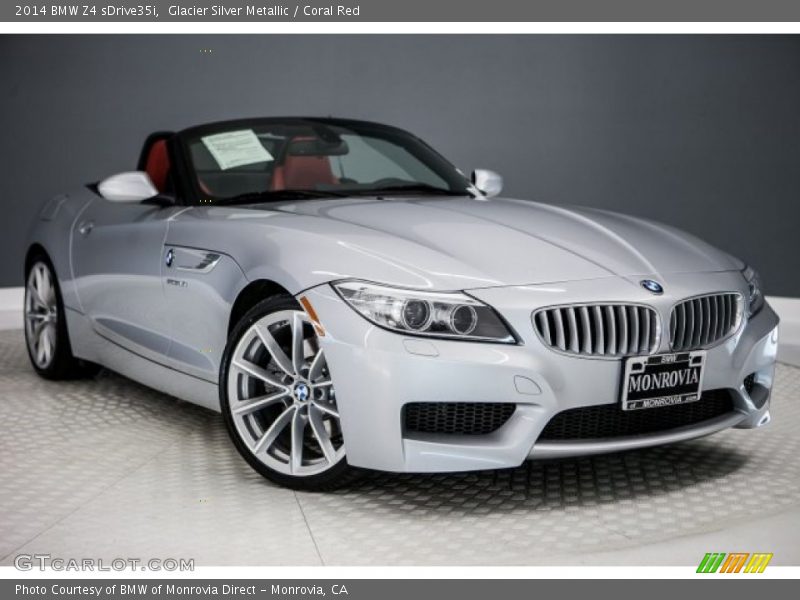 Glacier Silver Metallic / Coral Red 2014 BMW Z4 sDrive35i