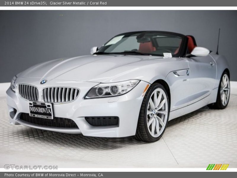 Glacier Silver Metallic / Coral Red 2014 BMW Z4 sDrive35i