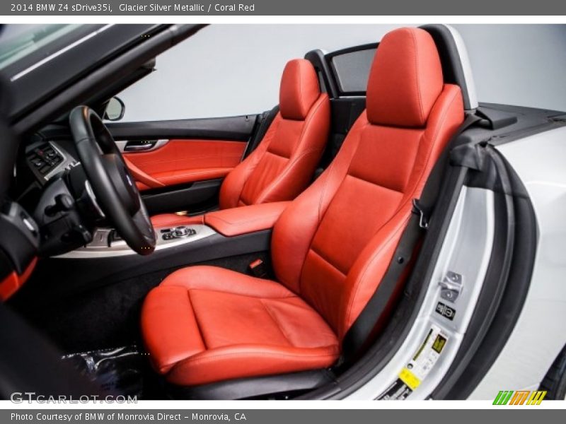 Glacier Silver Metallic / Coral Red 2014 BMW Z4 sDrive35i
