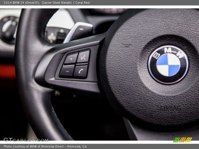 Glacier Silver Metallic / Coral Red 2014 BMW Z4 sDrive35i