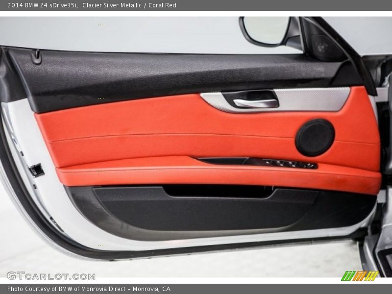 Glacier Silver Metallic / Coral Red 2014 BMW Z4 sDrive35i