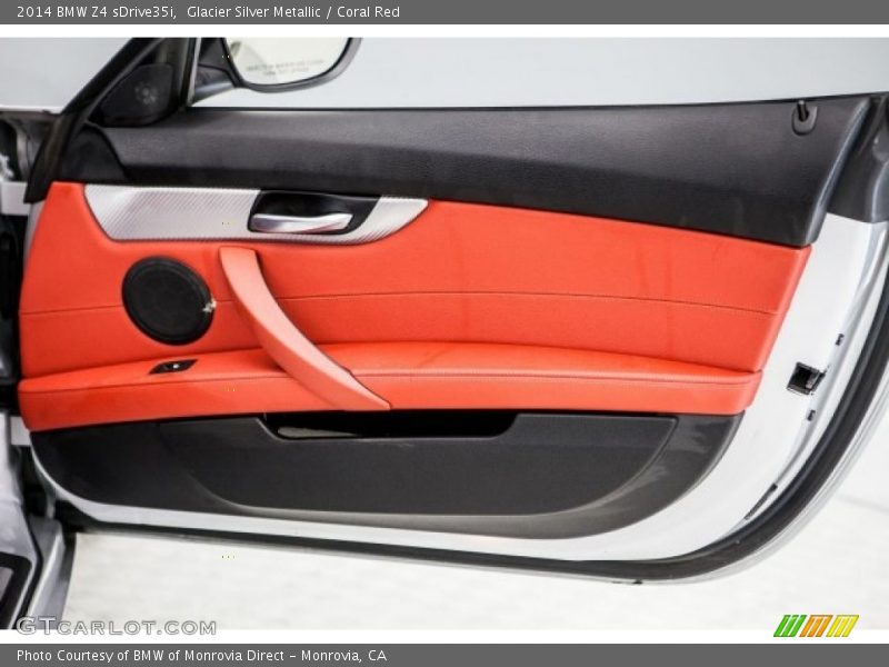 Glacier Silver Metallic / Coral Red 2014 BMW Z4 sDrive35i