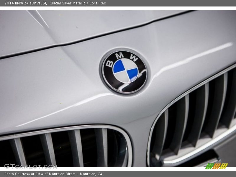 Glacier Silver Metallic / Coral Red 2014 BMW Z4 sDrive35i