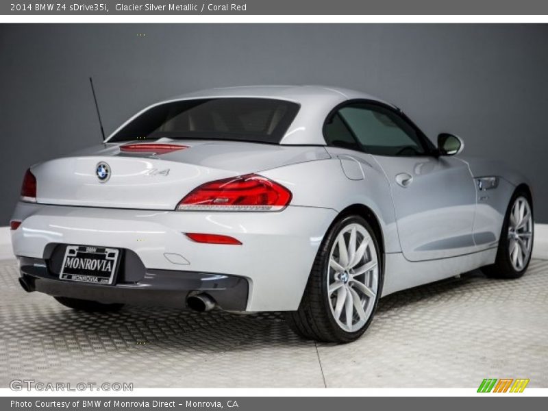 Glacier Silver Metallic / Coral Red 2014 BMW Z4 sDrive35i