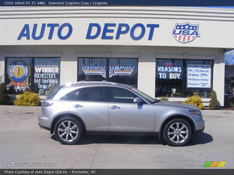 Diamond Graphite Gray / Graphite 2005 Infiniti FX 35 AWD