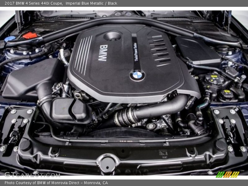 Imperial Blue Metallic / Black 2017 BMW 4 Series 440i Coupe