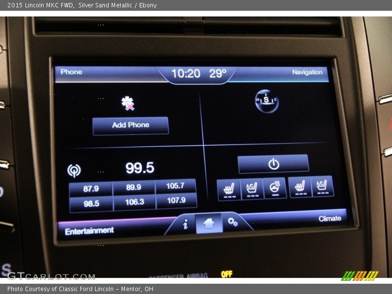 Silver Sand Metallic / Ebony 2015 Lincoln MKC FWD