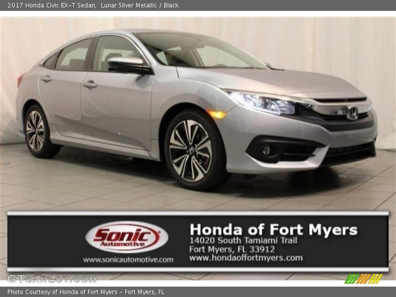 Lunar Silver Metallic / Black 2017 Honda Civic EX-T Sedan