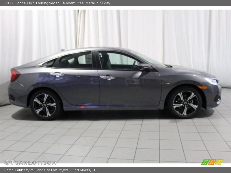 Modern Steel Metallic / Gray 2017 Honda Civic Touring Sedan
