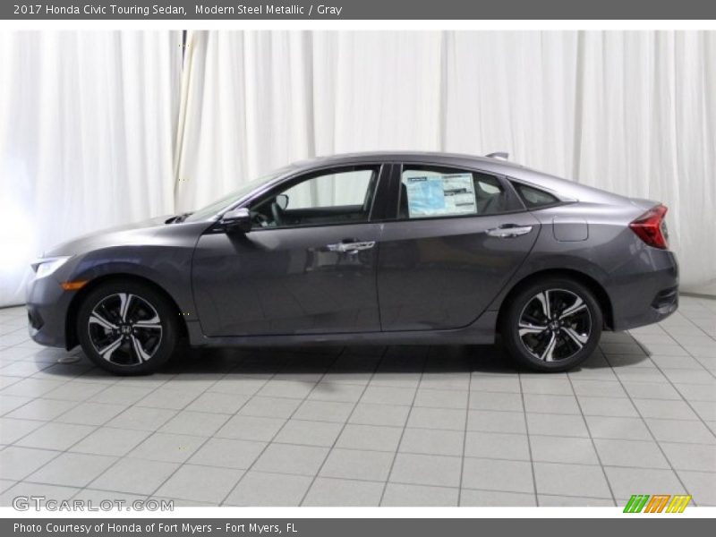 Modern Steel Metallic / Gray 2017 Honda Civic Touring Sedan