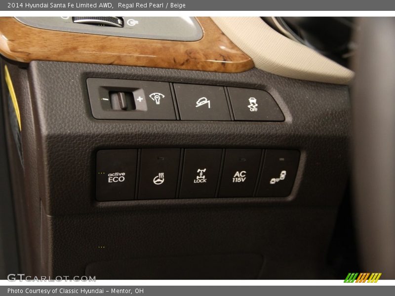 Regal Red Pearl / Beige 2014 Hyundai Santa Fe Limited AWD