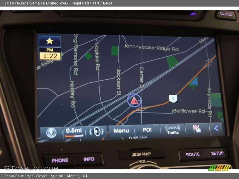 Regal Red Pearl / Beige 2014 Hyundai Santa Fe Limited AWD