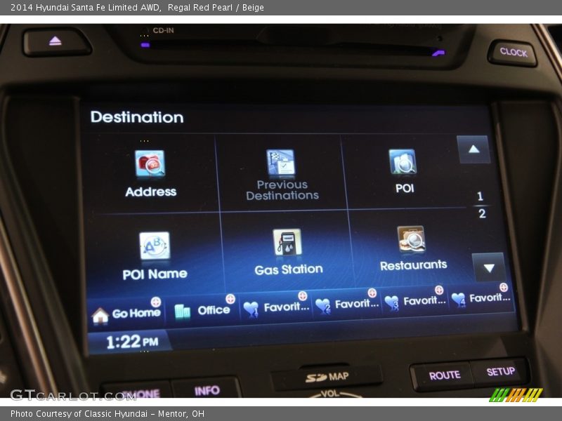 Regal Red Pearl / Beige 2014 Hyundai Santa Fe Limited AWD