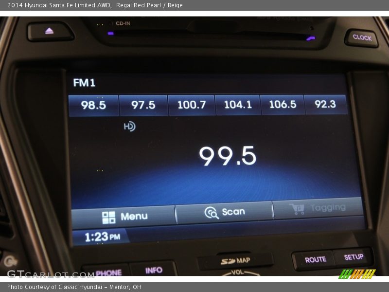 Regal Red Pearl / Beige 2014 Hyundai Santa Fe Limited AWD