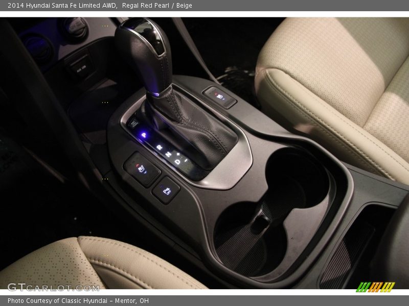 Regal Red Pearl / Beige 2014 Hyundai Santa Fe Limited AWD