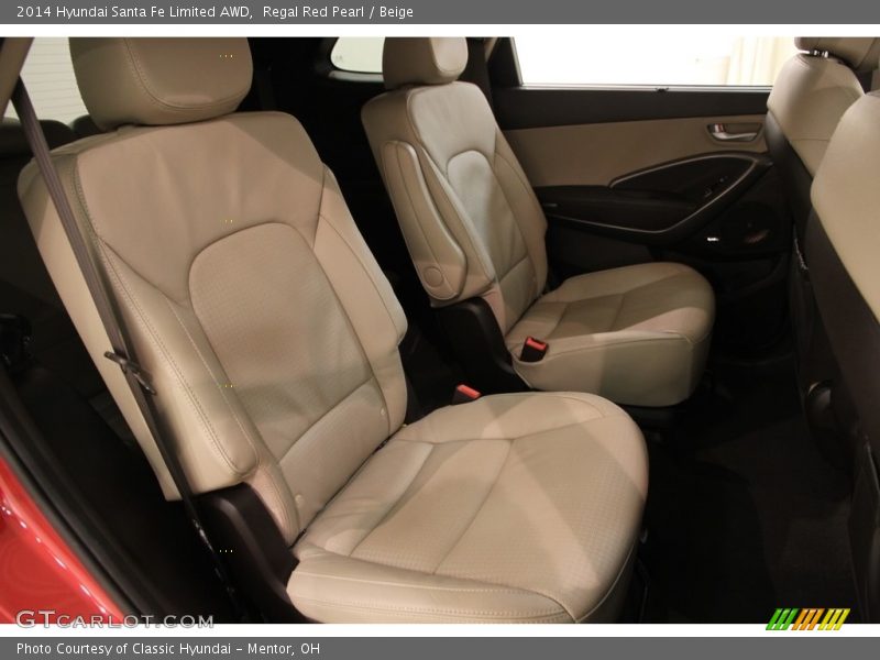 Regal Red Pearl / Beige 2014 Hyundai Santa Fe Limited AWD