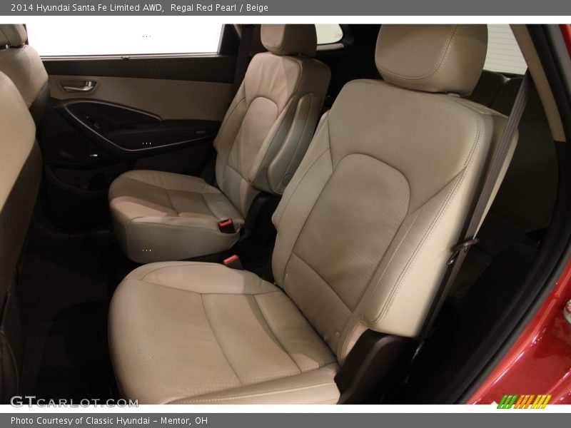 Regal Red Pearl / Beige 2014 Hyundai Santa Fe Limited AWD