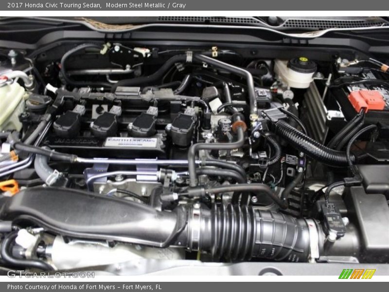 Modern Steel Metallic / Gray 2017 Honda Civic Touring Sedan