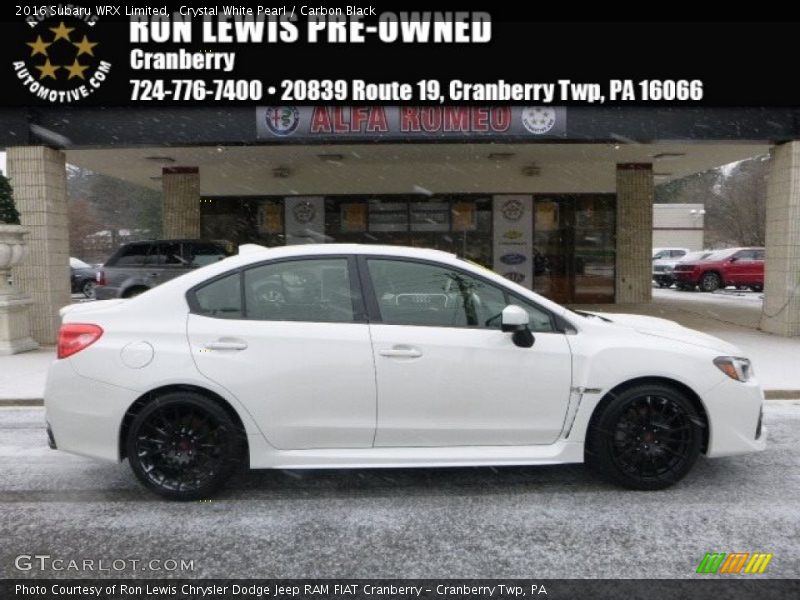 Crystal White Pearl / Carbon Black 2016 Subaru WRX Limited