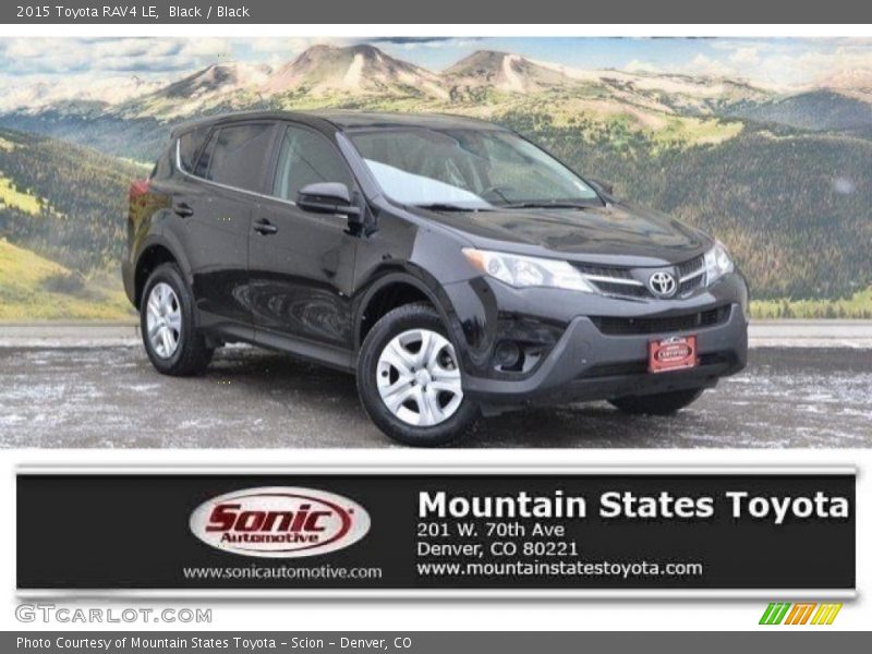 Black / Black 2015 Toyota RAV4 LE