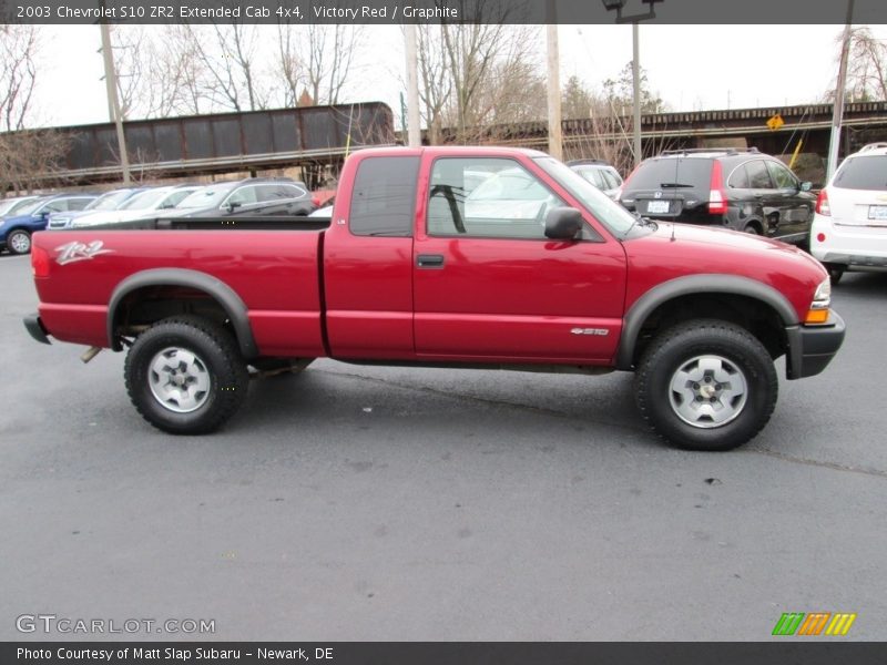 Victory Red / Graphite 2003 Chevrolet S10 ZR2 Extended Cab 4x4