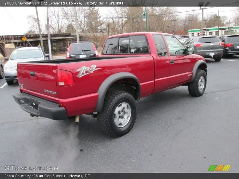 Victory Red / Graphite 2003 Chevrolet S10 ZR2 Extended Cab 4x4