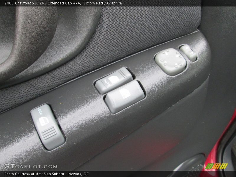 Victory Red / Graphite 2003 Chevrolet S10 ZR2 Extended Cab 4x4