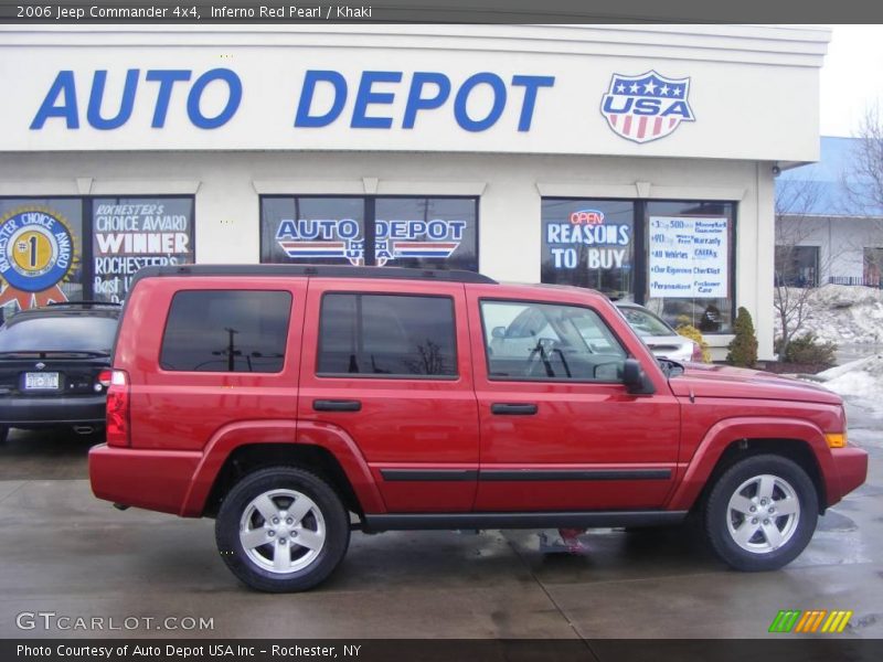 Inferno Red Pearl / Khaki 2006 Jeep Commander 4x4