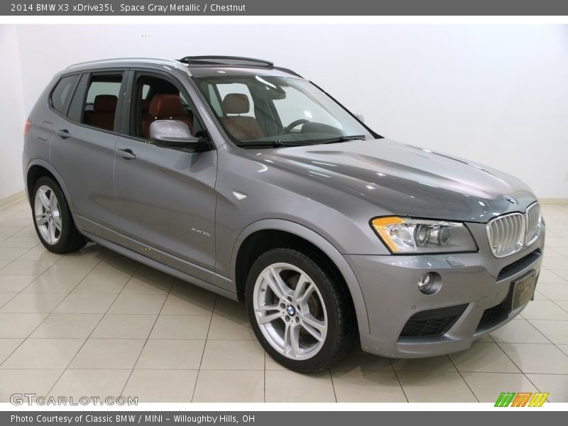 Space Gray Metallic / Chestnut 2014 BMW X3 xDrive35i