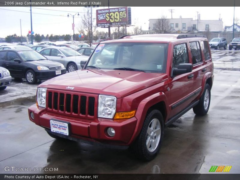 Inferno Red Pearl / Khaki 2006 Jeep Commander 4x4