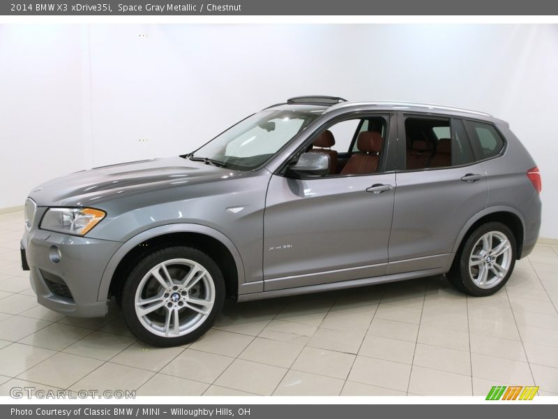 Space Gray Metallic / Chestnut 2014 BMW X3 xDrive35i