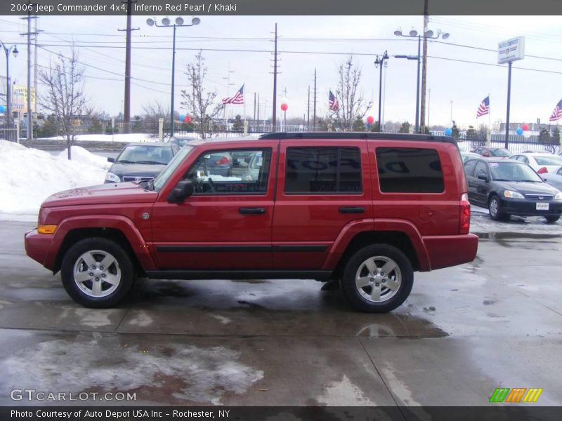 Inferno Red Pearl / Khaki 2006 Jeep Commander 4x4