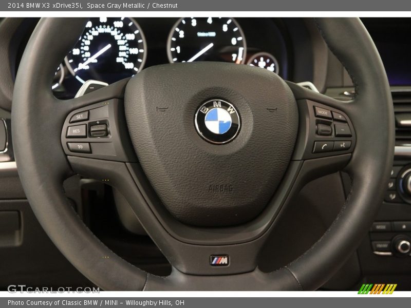 Space Gray Metallic / Chestnut 2014 BMW X3 xDrive35i