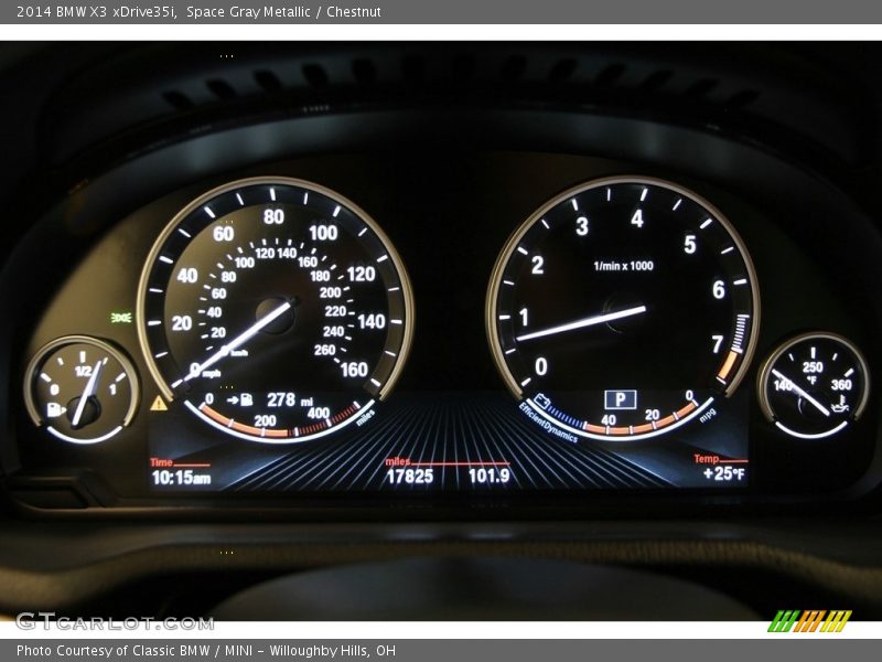 Space Gray Metallic / Chestnut 2014 BMW X3 xDrive35i
