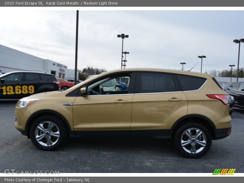 Karat Gold Metallic / Medium Light Stone 2015 Ford Escape SE