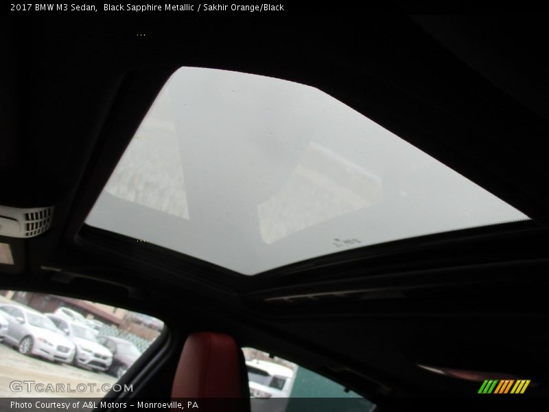 Black Sapphire Metallic / Sakhir Orange/Black 2017 BMW M3 Sedan