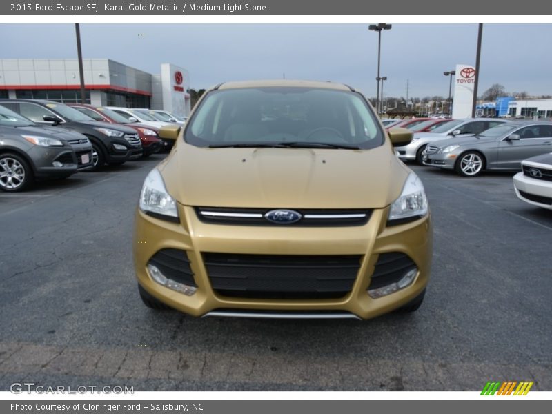 Karat Gold Metallic / Medium Light Stone 2015 Ford Escape SE