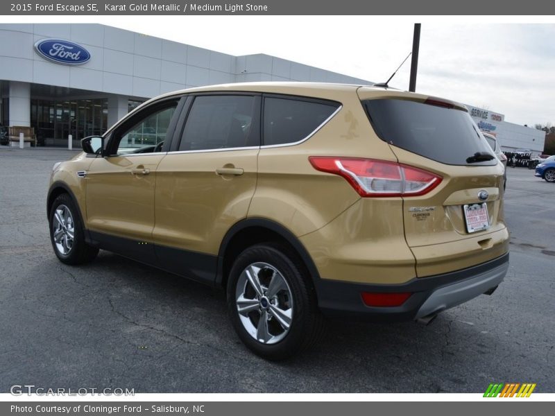 Karat Gold Metallic / Medium Light Stone 2015 Ford Escape SE