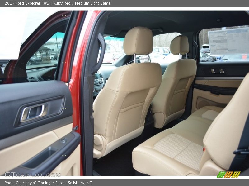 Ruby Red / Medium Light Camel 2017 Ford Explorer FWD