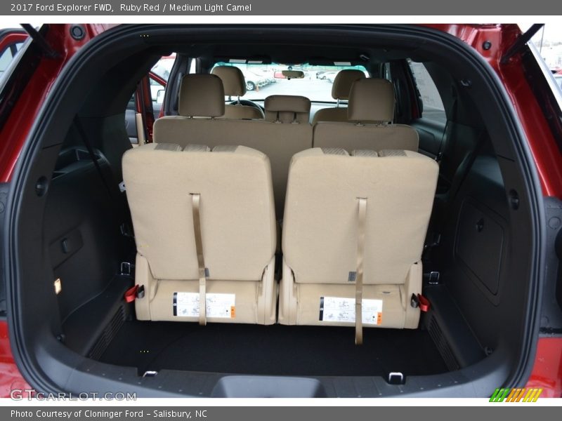 Ruby Red / Medium Light Camel 2017 Ford Explorer FWD
