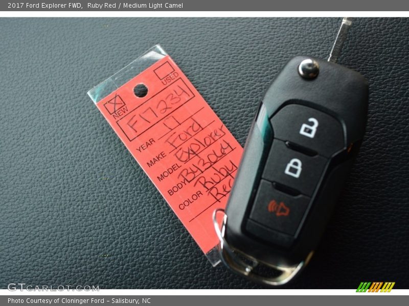Ruby Red / Medium Light Camel 2017 Ford Explorer FWD