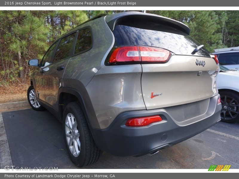 Light Brownstone Pearl / Black/Light Frost Beige 2016 Jeep Cherokee Sport