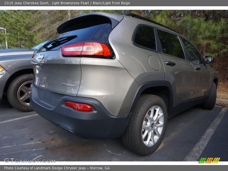 Light Brownstone Pearl / Black/Light Frost Beige 2016 Jeep Cherokee Sport