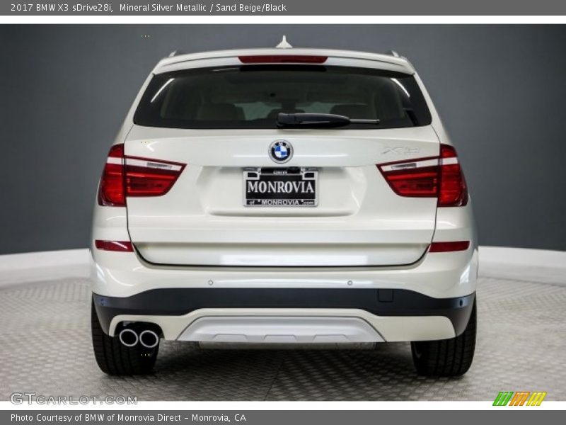 Mineral Silver Metallic / Sand Beige/Black 2017 BMW X3 sDrive28i