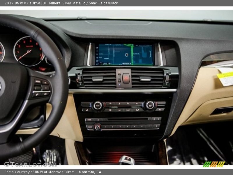Mineral Silver Metallic / Sand Beige/Black 2017 BMW X3 sDrive28i