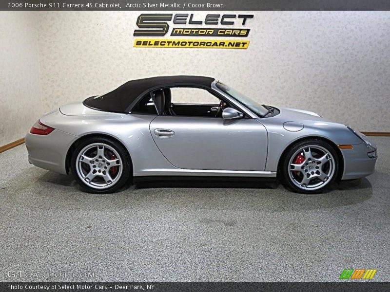 Arctic Silver Metallic / Cocoa Brown 2006 Porsche 911 Carrera 4S Cabriolet