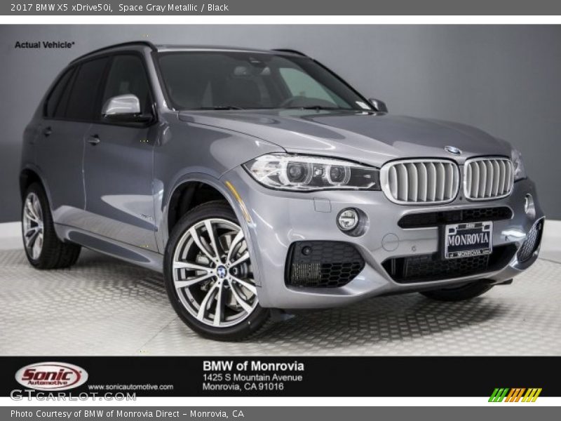 Space Gray Metallic / Black 2017 BMW X5 xDrive50i