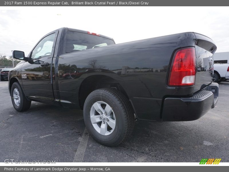 Brilliant Black Crystal Pearl / Black/Diesel Gray 2017 Ram 1500 Express Regular Cab