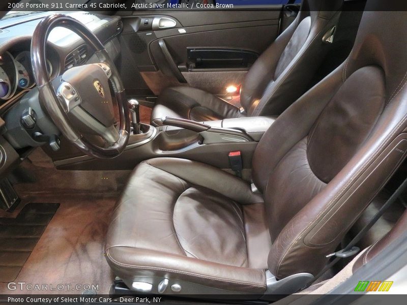 Arctic Silver Metallic / Cocoa Brown 2006 Porsche 911 Carrera 4S Cabriolet