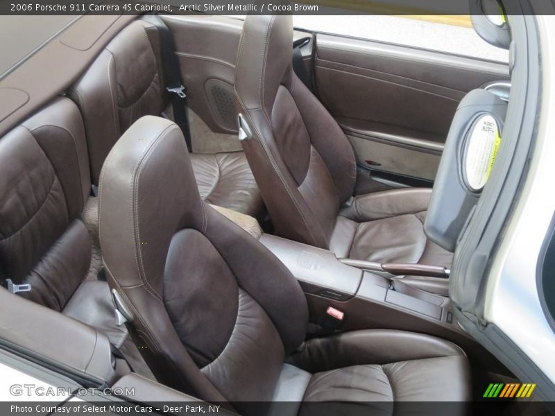 Arctic Silver Metallic / Cocoa Brown 2006 Porsche 911 Carrera 4S Cabriolet